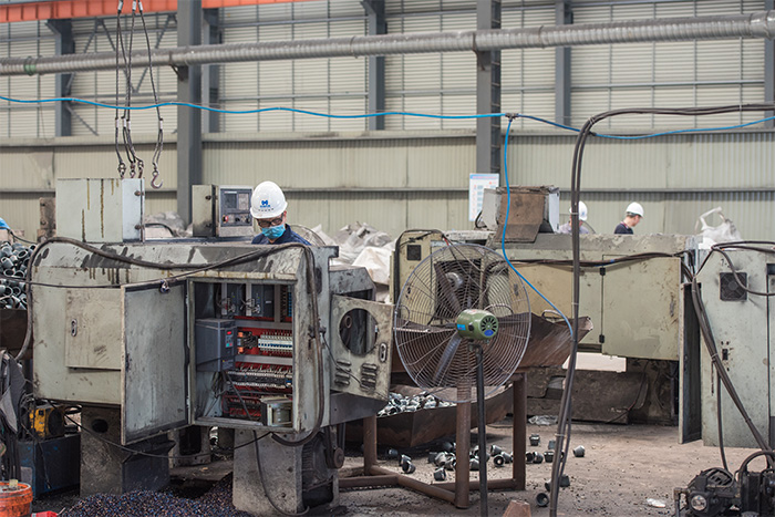 阳江网架配件-锥头加工车间